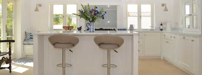 modern white kitchen island