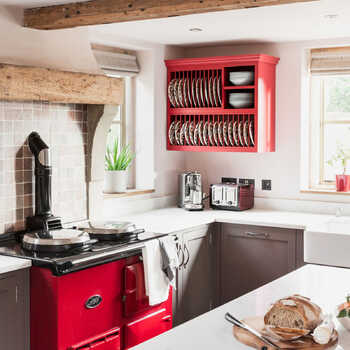 Everhot cooker in an bespoke Unfitted kitchen